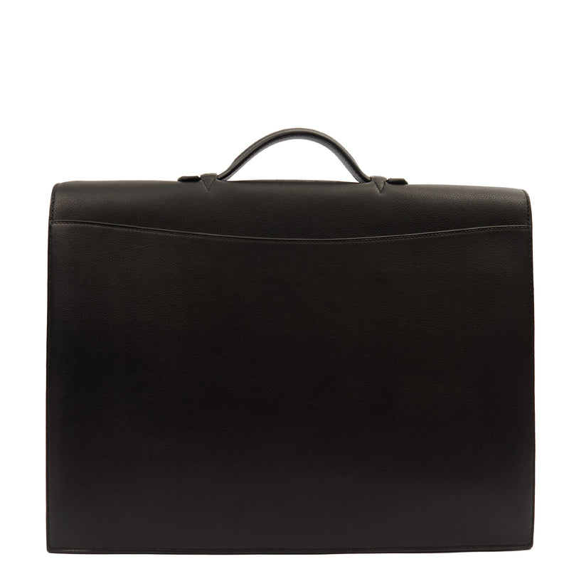 Picture of Hermes Tote Sac a Depeches Briefcase in Black, Evercolour