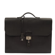 Picture of Hermes Tote Sac a Depeches Briefcase in Black, Evercolour