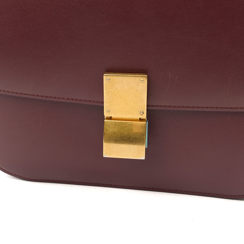 Picture of Celine Shoulder Bag Box Bag - Teen in Red, Leather