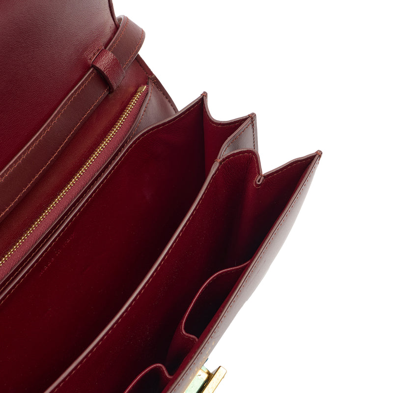 Picture of Celine Shoulder Bag Box Bag - Teen in Red, Leather