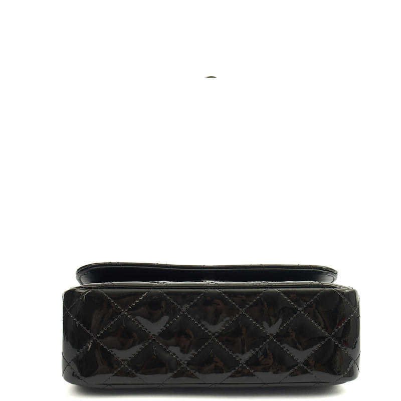 Picture of Chanel Top Handle Flap Bag With Top Handle in Black, Patent Leather