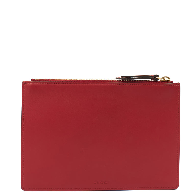 Picture of Gucci Clutch GG Supreme - Pouch in Red, Leather