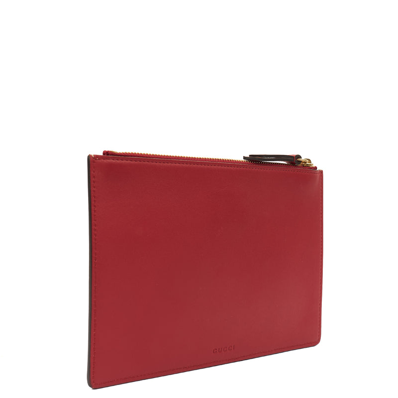 Picture of Gucci Clutch GG Supreme - Pouch in Red, Leather