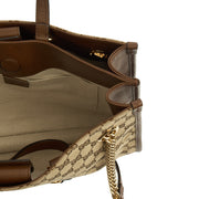 Picture of Gucci Tote Horsebit 1955 Tote in Brown, Fabric