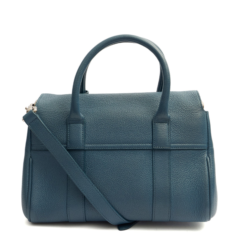 Picture of Mulberry Cross Body Bayswater with Strap- Small in Steel Blue, Leather