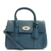 Picture of Mulberry Cross Body Bayswater with Strap- Small in Steel Blue, Leather