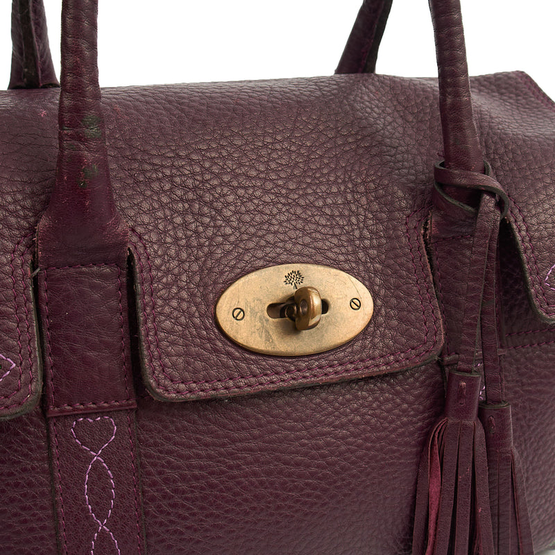 Picture of Mulberry Top Handle Bayswater- Small in Burgundy, Calfskin Leather