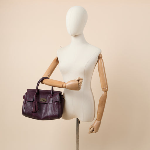 Picture of Mulberry Top Handle Bayswater- Small in Burgundy, Calfskin Leather