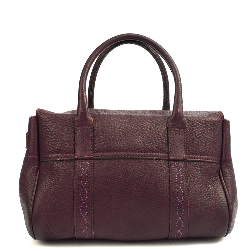 Picture of Mulberry Top Handle Bayswater- Small in Burgundy, Calfskin Leather