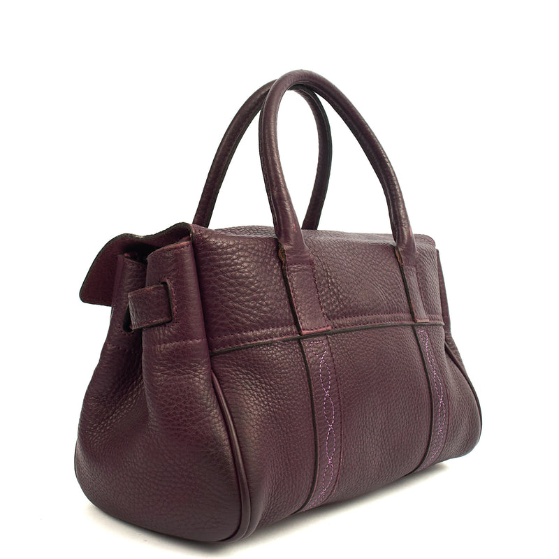 Picture of Mulberry Top Handle Bayswater- Small in Burgundy, Calfskin Leather