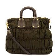 Picture of Prada Tote Lux Tote in Green, Nylon