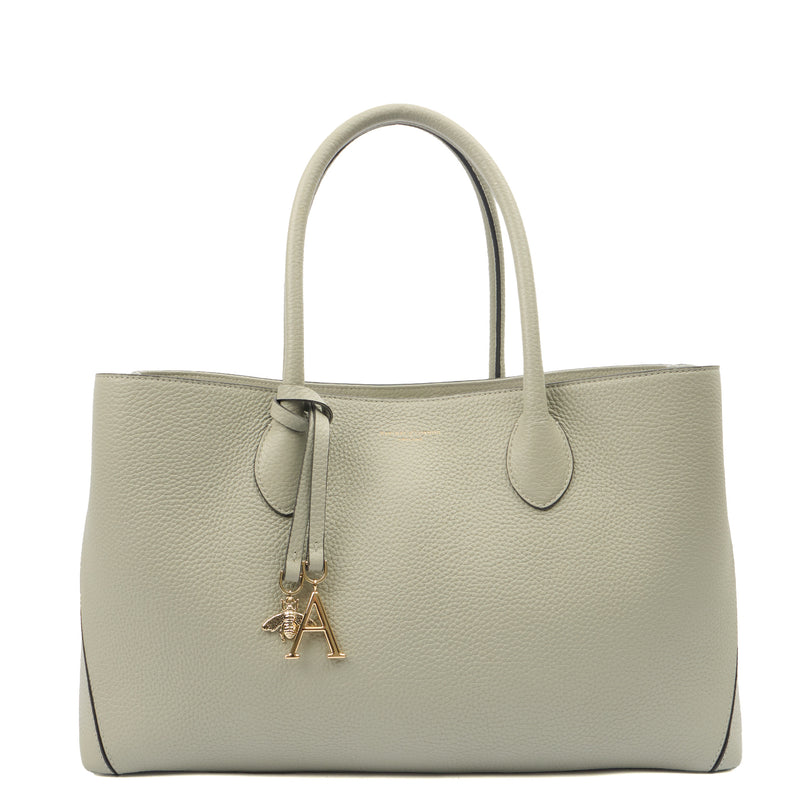 Picture of Aspinal of London Tote London Tote- Large in Blue, Leather