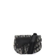 Picture of Christian Dior Cross Body Homme - Saddle Bag in Blue, Fabric