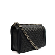 Picture of Chanel Shoulder Bag Boy - Large in Black, Lambskin Leather