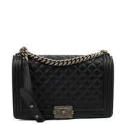 Picture of Chanel Shoulder Bag Boy - Large in Black, Lambskin Leather