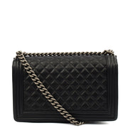Picture of Chanel Shoulder Bag Boy - Large in Black, Lambskin Leather