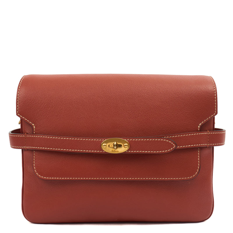 Picture of Mulberry Cross Body Belted Bayswater Satchel  in Red, Leather