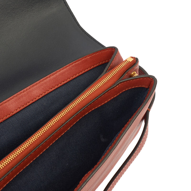 Picture of Mulberry Cross Body Belted Bayswater Satchel  in Red, Leather