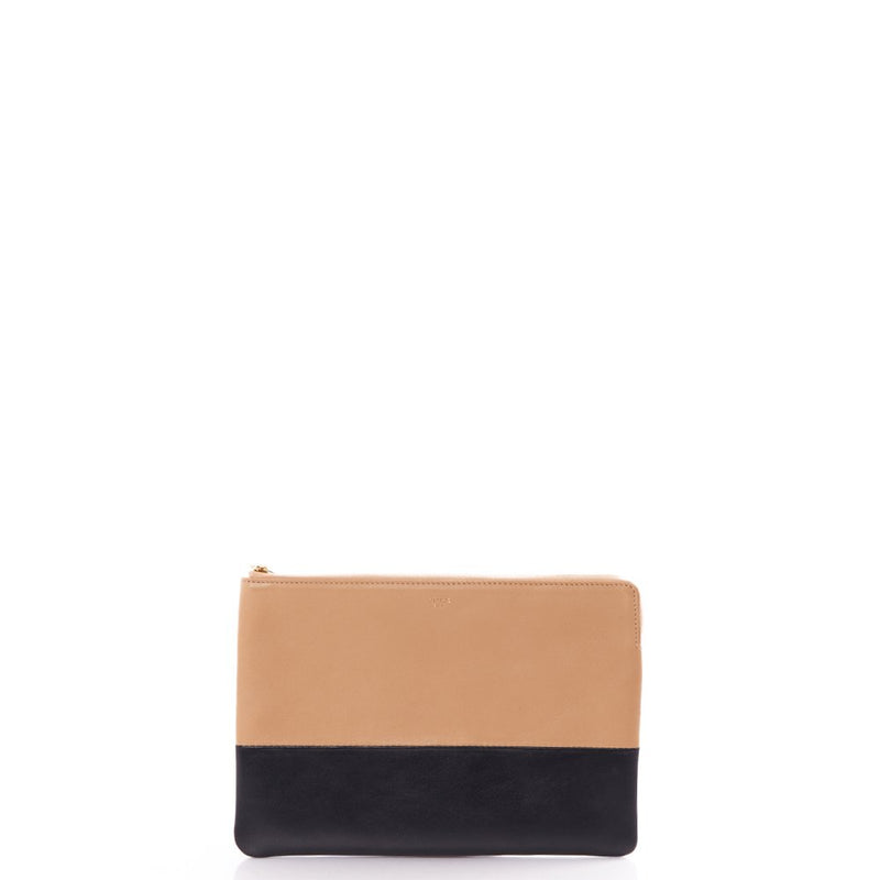 Picture of Celine Clutch Zip Pouch in Cream, Box Calfskin