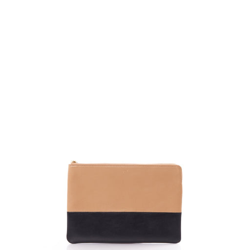 Picture of Celine Clutch Zip Pouch in Cream, Box Calfskin