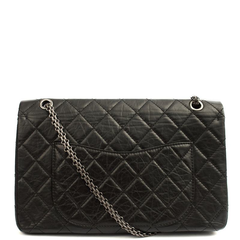 Picture of Chanel Shoulder Bag 2.55 Reissue - Maxi in Black, Crinkled Calfskin Leather