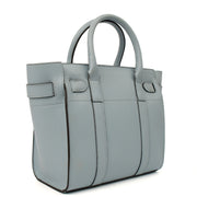 Picture of Mulberry Tote Zipped Bayswater - Mini in Poplin Blue, Leather