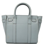 Picture of Mulberry Tote Zipped Bayswater - Mini in Poplin Blue, Leather