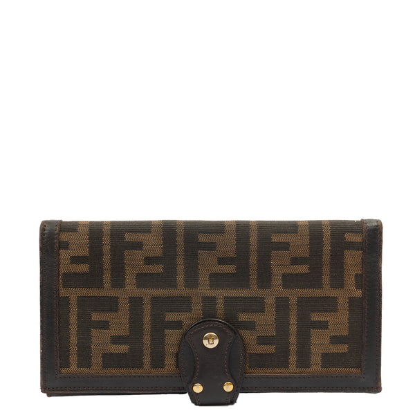 Fendi Purse Continental Wallet in Zucca FF, Canvas | The Handbag