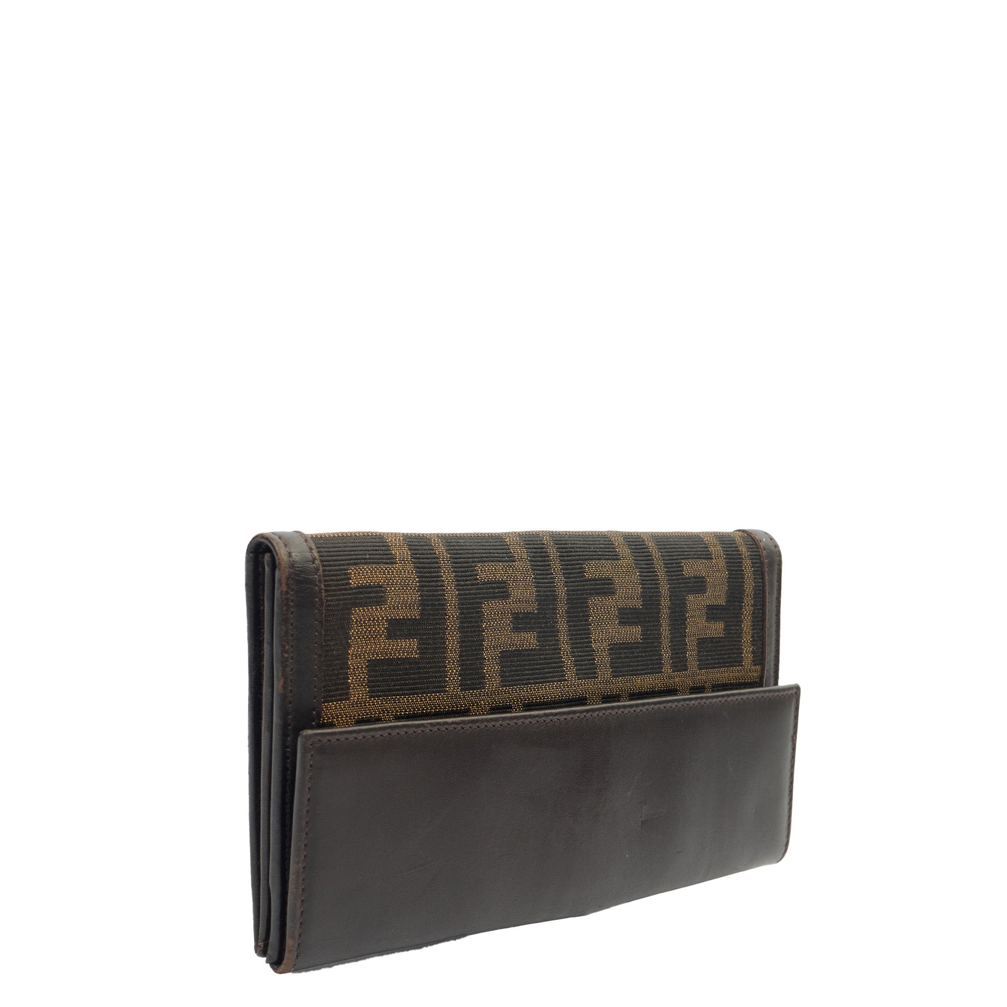 Fendi Purse Continental Wallet in Zucca FF, Canvas | The Handbag