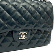 Picture of Chanel Shoulder Bag Classic Double Flap - Large in Blue, Patent Leather