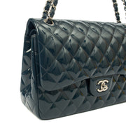 Picture of Chanel Shoulder Bag Classic Double Flap - Large in Blue, Patent Leather