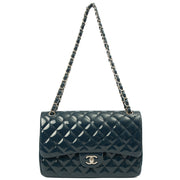 Picture of Chanel Shoulder Bag Classic Double Flap - Large in Blue, Patent Leather