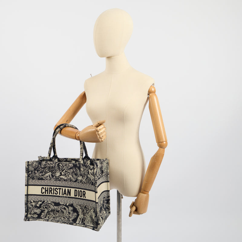 Christian Dior Tote Book Tote - Medium in Blue, Fabric