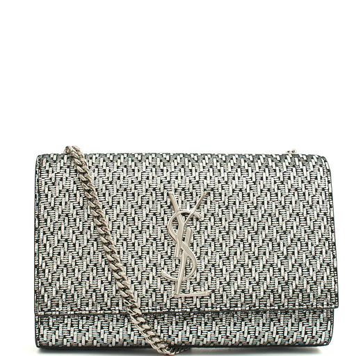 Picture of Saint Laurent Cross Body Kate Medium in Metallic, Fabric
