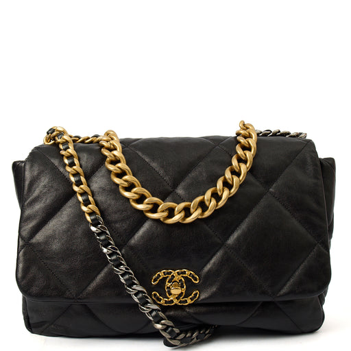 Picture of Chanel Shoulder Bag Chanel 19 Maxi in Black, Calfskin Leather