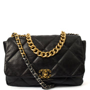 Picture of Chanel Shoulder Bag Chanel 19 Maxi in Black, Calfskin Leather