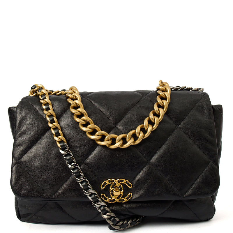 Picture of Chanel Shoulder Bag Chanel 19 Maxi in Black, Calfskin Leather