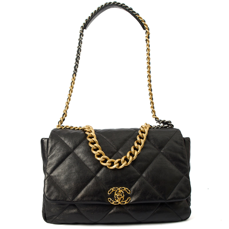 Picture of Chanel Shoulder Bag Chanel 19 Maxi in Black, Calfskin Leather