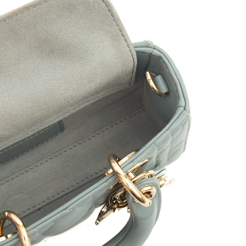 Picture of Christian Dior Cross Body Lady D - Joy in Blue, Cannage Quilted Lambskin