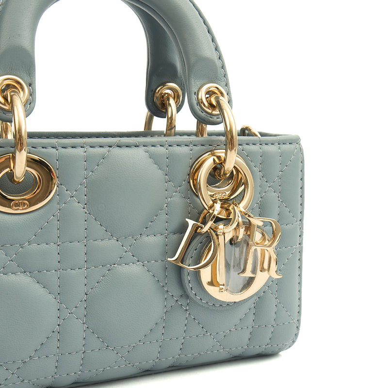 Picture of Christian Dior Cross Body Lady D - Joy in Blue, Cannage Quilted Lambskin