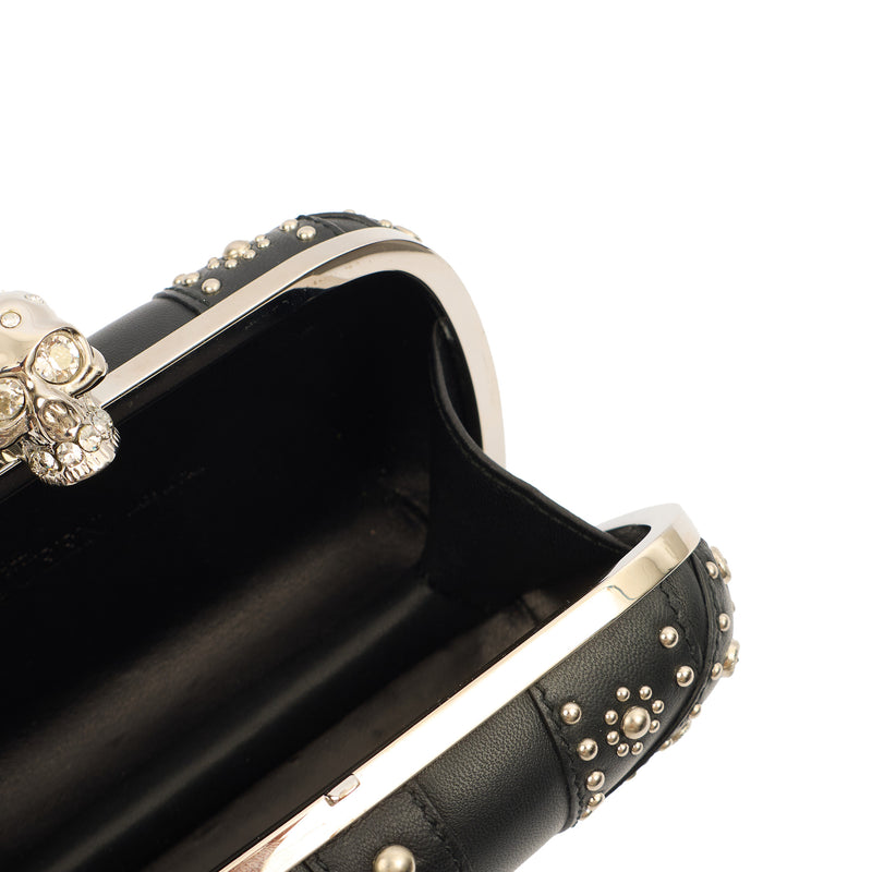 Picture of Alexander McQueen Clutch Box Clutch Skull in Black, Leather