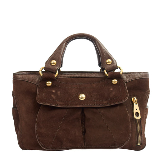 Picture of Celine Top Handle Boogie Bag in Brown, Suede