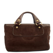 Picture of Celine Top Handle Boogie Bag in Brown, Suede