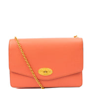 Picture of Mulberry Cross Body Darley in Coral Orange, Calfskin Leather