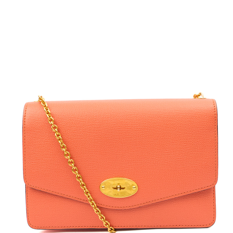 Picture of Mulberry Cross Body Darley in Coral Orange, Calfskin Leather