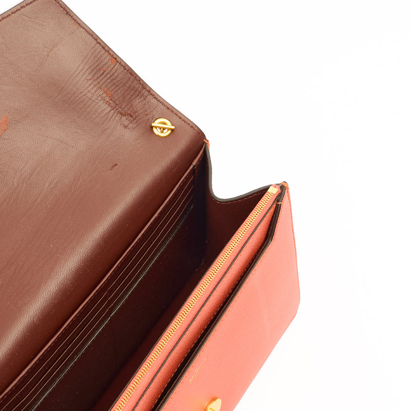 Picture of Mulberry Cross Body Darley in Coral Orange, Calfskin Leather