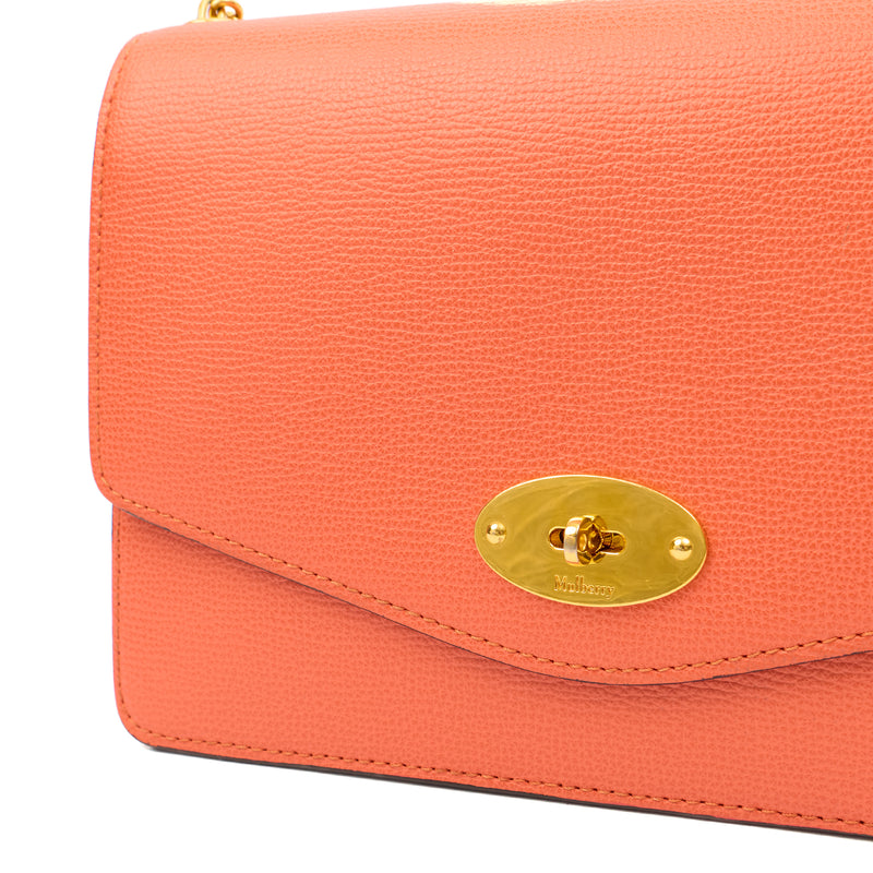 Picture of Mulberry Cross Body Darley in Coral Orange, Calfskin Leather