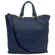 Picture of Prada Tote Vitello Daino Tote in Blue, Calfskin