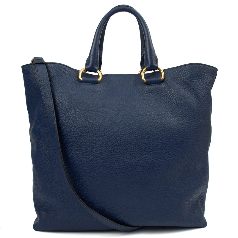 Picture of Prada Tote Vitello Daino Tote in Blue, Calfskin