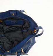 Picture of Prada Tote Vitello Daino Tote in Blue, Calfskin